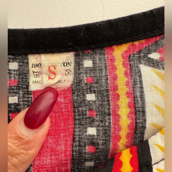 Dashiki Mens Top With Pockets Size Small 100% Cotton - Picture 5 of 7